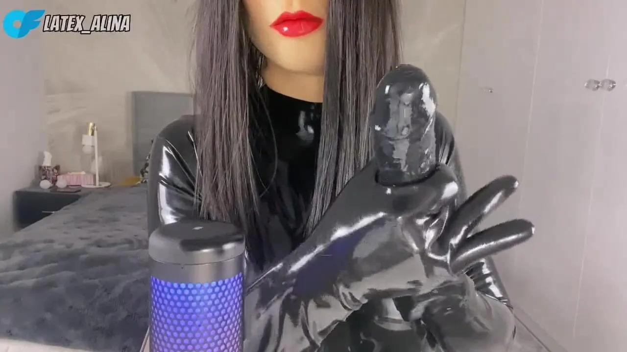 HD ASMR Latex Gloves Sex-Toy Tugjob Video